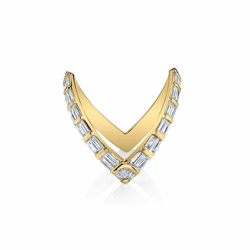 Baguette Diamond V Ring - 1